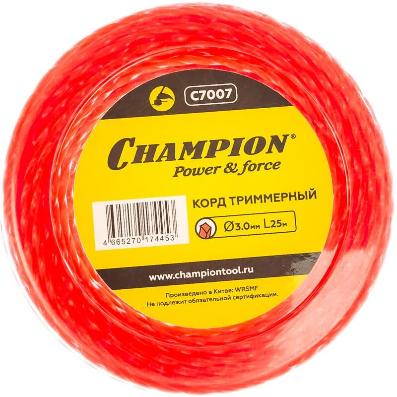 Леска для триммера CHAMPION C7007