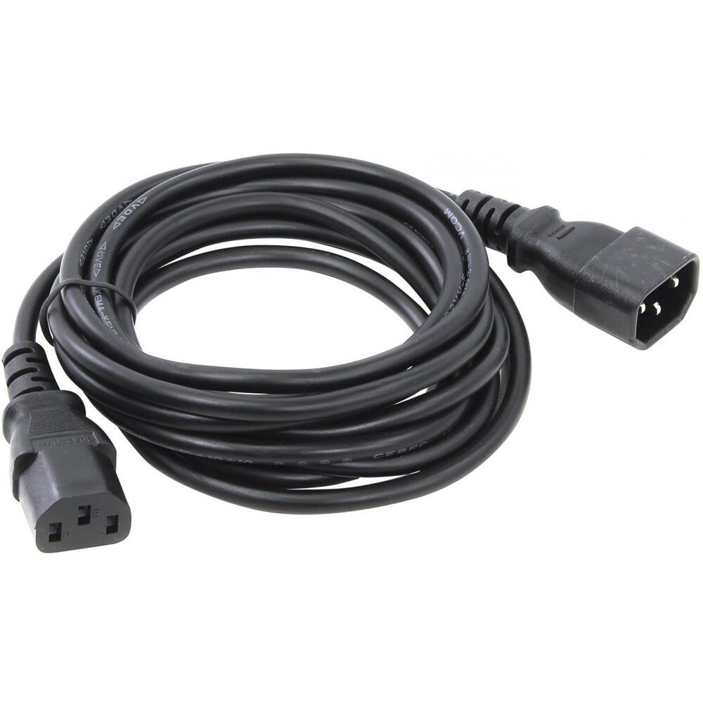 Кабель питания C13 - C14, 3м, VCOM CE001-CU0.5-3M