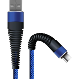 Кабель USB - USB Type-C, 1м, BoraSCO 38505 Blue