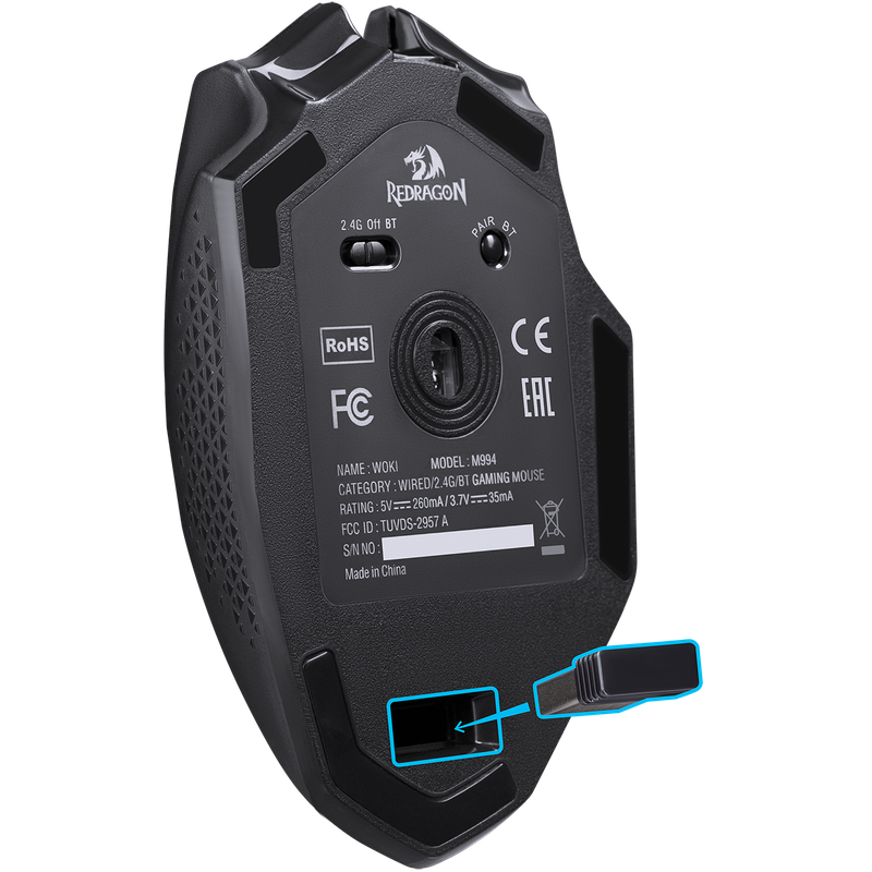 Мышь Redragon Woki - 71523 - фото 7