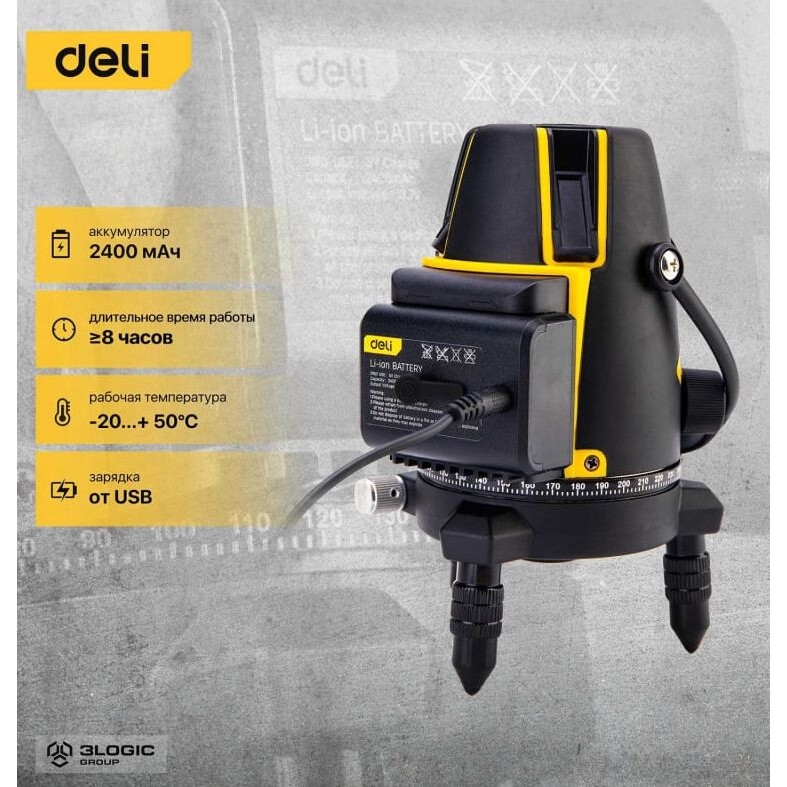 Нивелир Deli DL332302 - фото 7