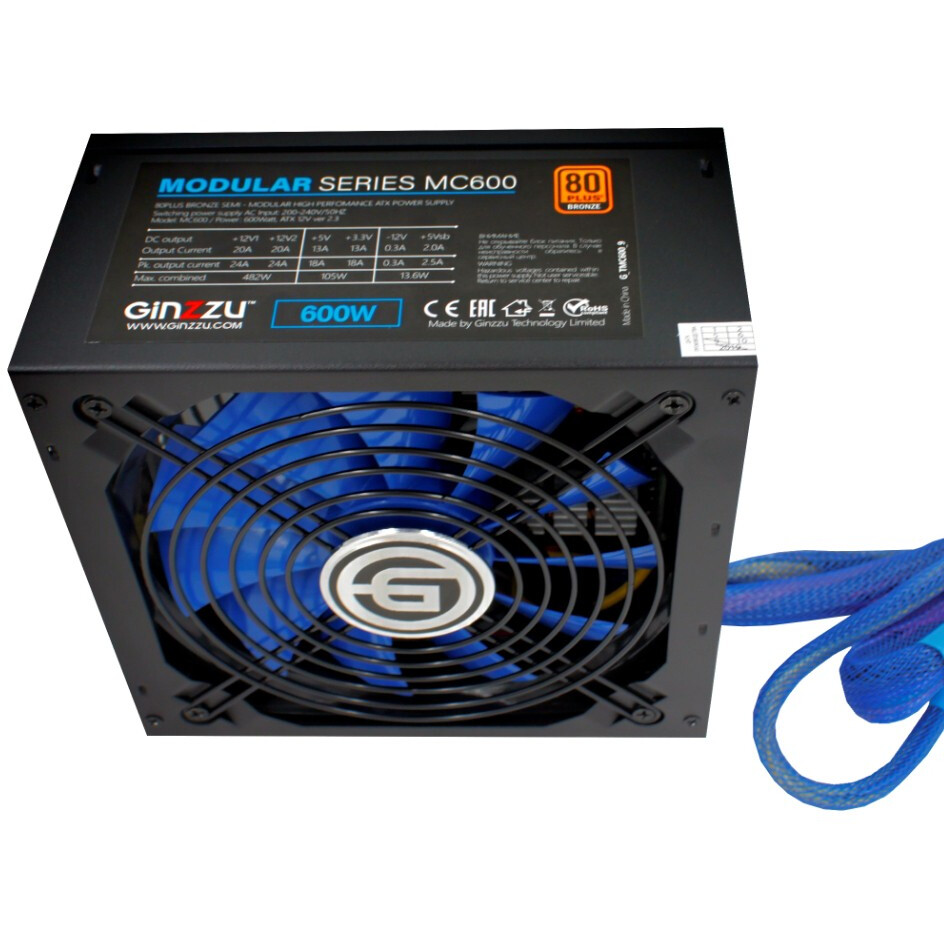 Блок питания 600W Ginzzu MC600