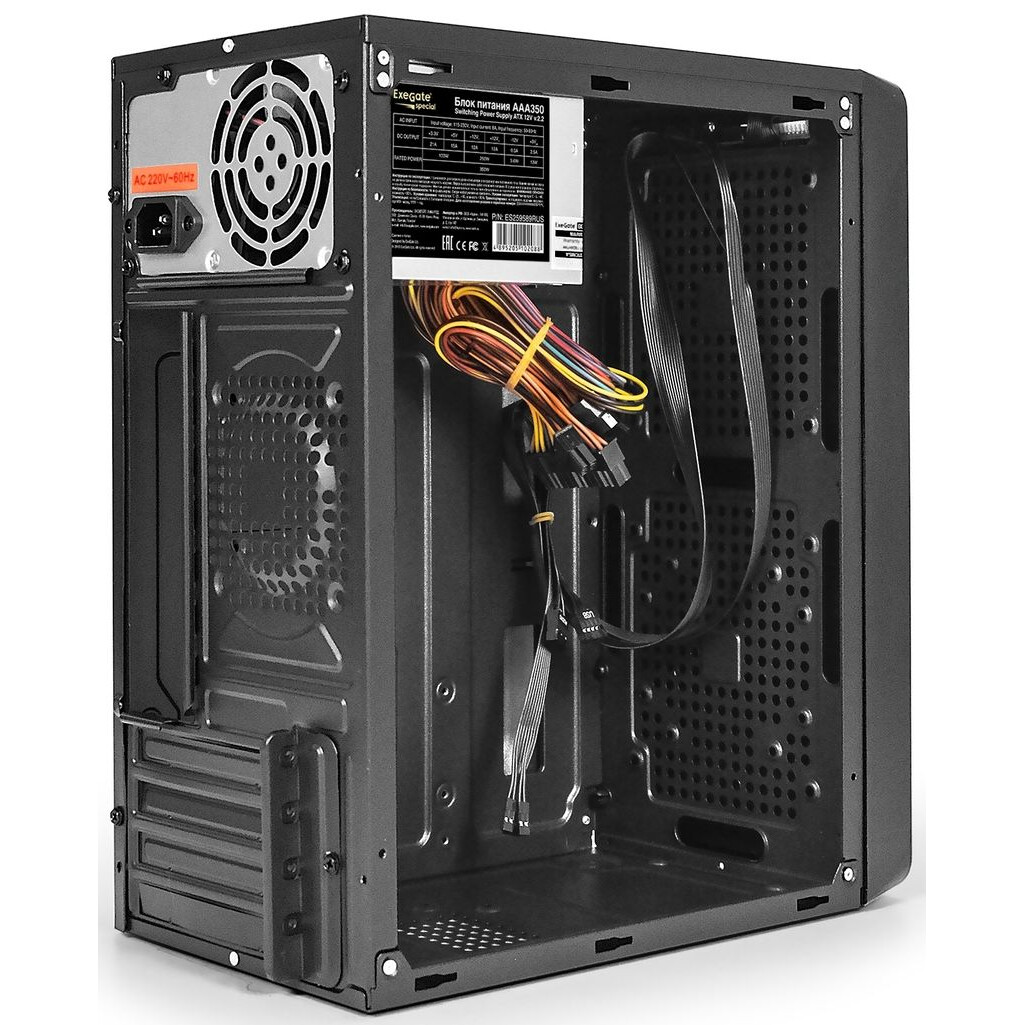 Корпус ExeGate BAA-108 350W Black - фото 2