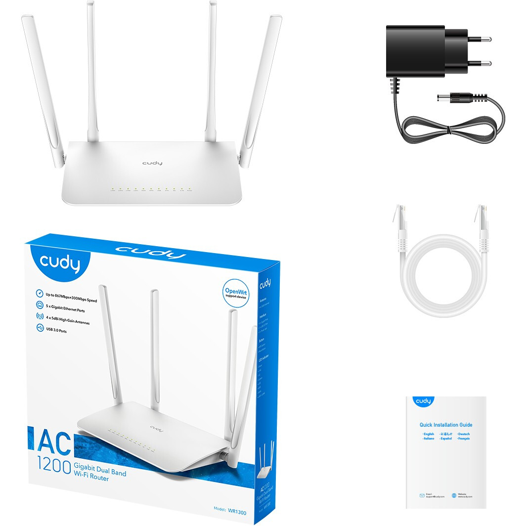 Wi-Fi маршрутизатор (роутер) Cudy WR1300 - фото 3