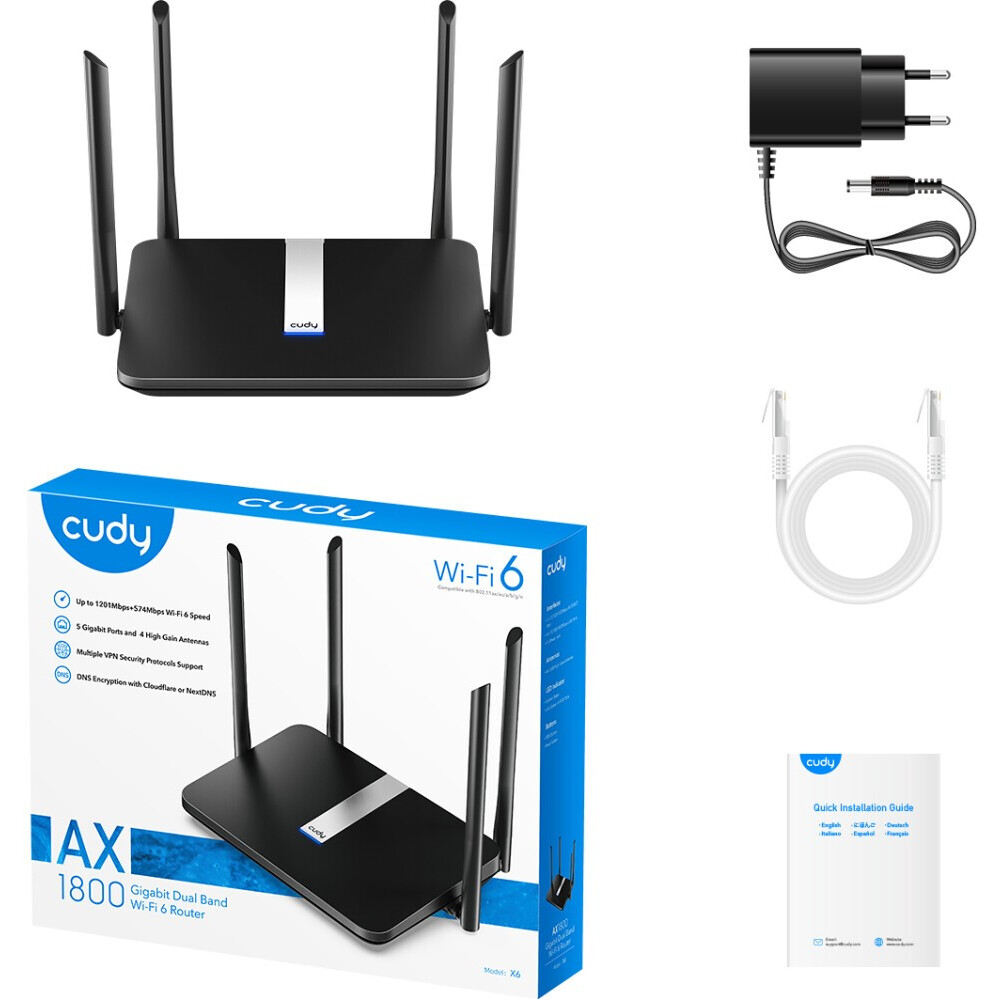 Wi-Fi маршрутизатор (роутер) Cudy X6 - фото 4