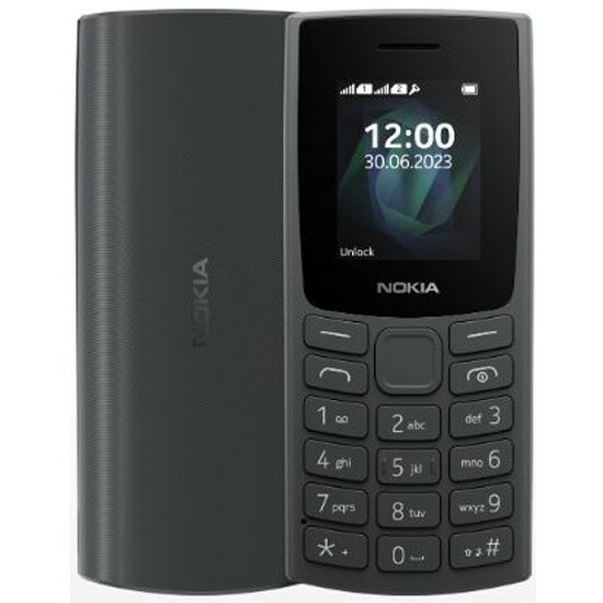 Телефон Nokia 105 SS Сharcoal (TA-1569) - 1GF019EPA2C03