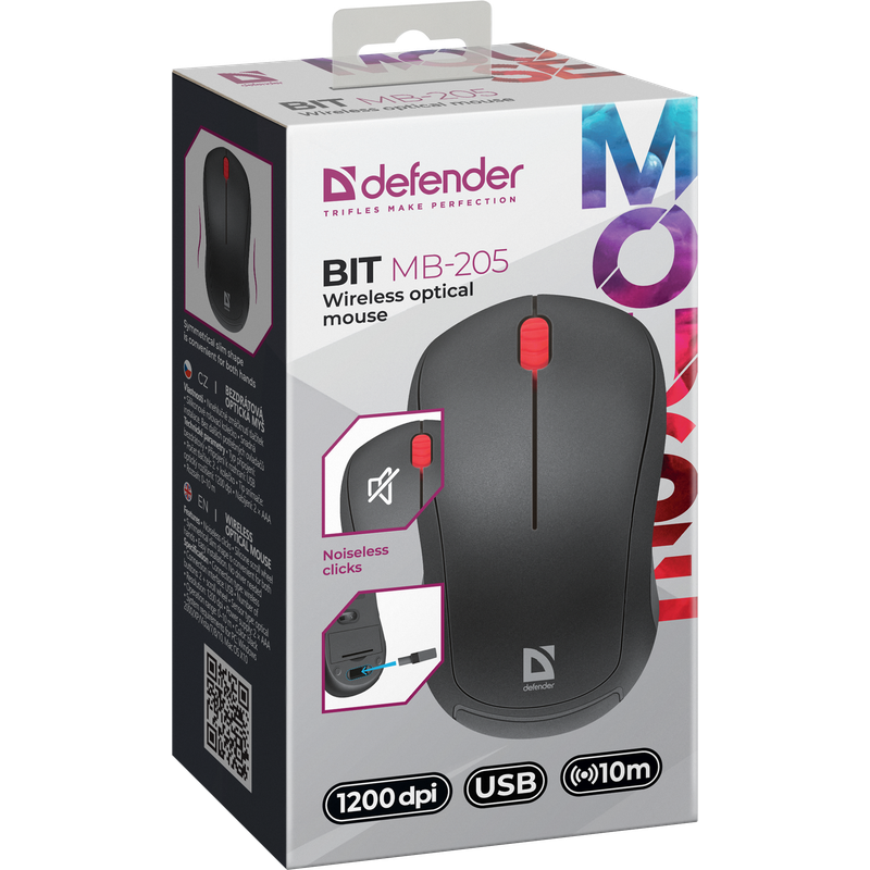 Мышь Defender MB-205 Black (52205) - фото 5