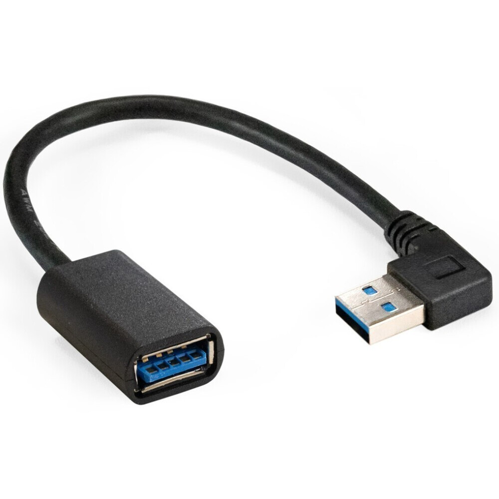 Кабель удлинительный USB A (M) - USB A (F), 0.15м, ExeGate EX-CC-USB3-AMAF-0.15L