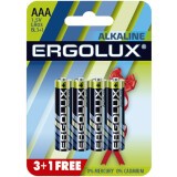 Батарейка Ergolux (AAA, 4 шт) (12865)