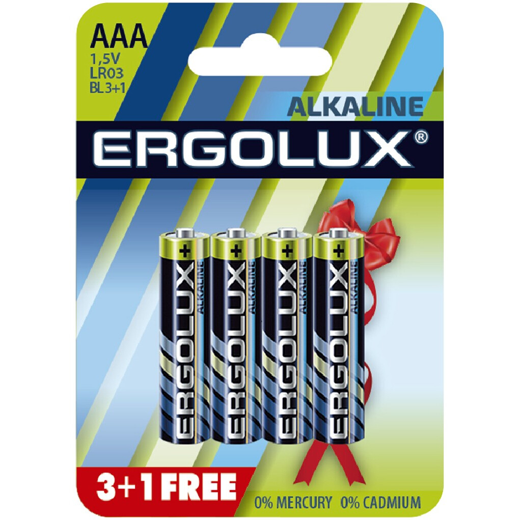 Батарейка Ergolux (AAA, 4 шт.) - 12865