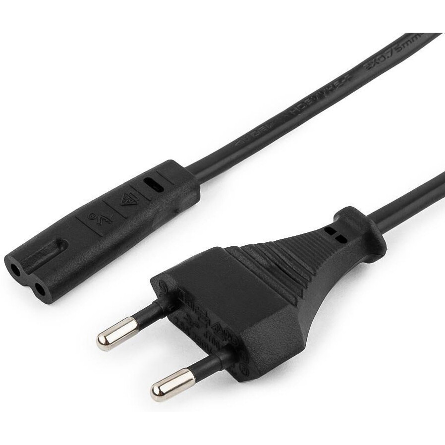 Кабель питания CEE 7/16 - C7, 0.5м, Cablexpert PC-184/2-0.5M