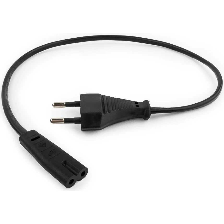 Кабель питания CEE 7/16 - C7, 0.5м, Cablexpert PC-184/2-0.5M - фото 2