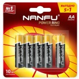 Батарейка Nanfu (AA, 6 шт)