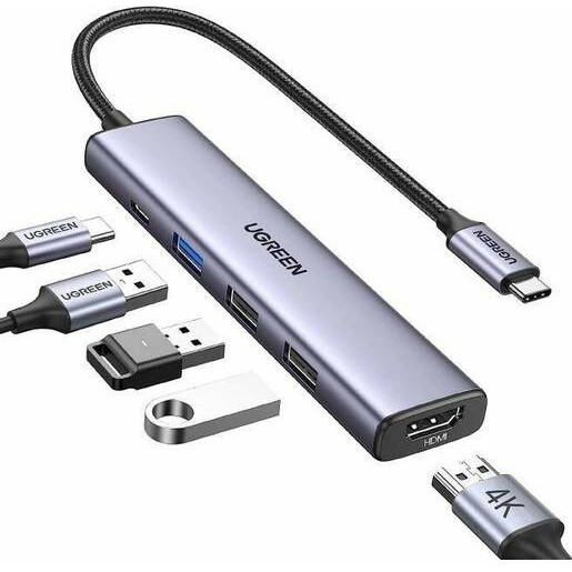 USB-концентратор UGREEN CM478 (15495) Silver
