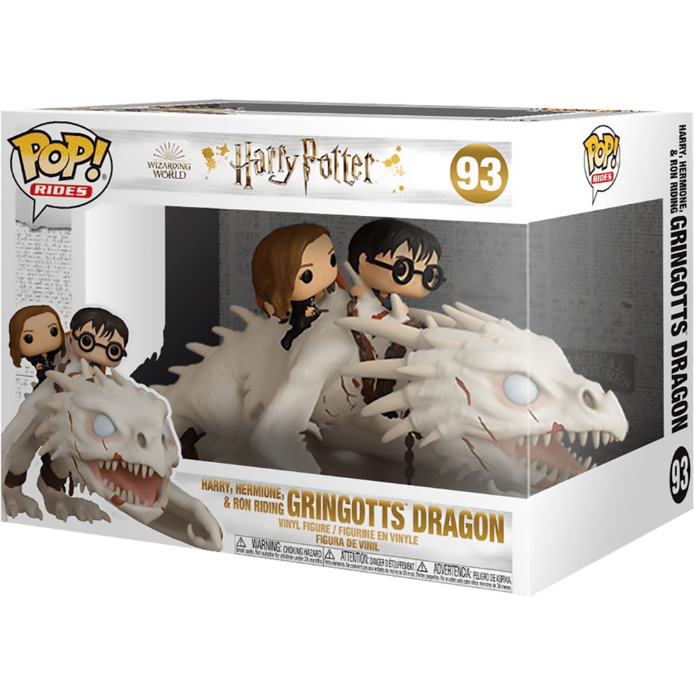 Фигурка Funko POP! Rides Harry Potter S11 Harry, Hermione & Ron Riding Gringotts Dragon - 50815 - фото 2