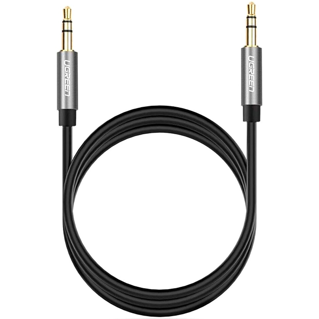 Кабель 3.5 Jack (M) - 3.5 Jack (M), 1.5м, UGREEN AV119 Grey/Black - 10734 - фото 2