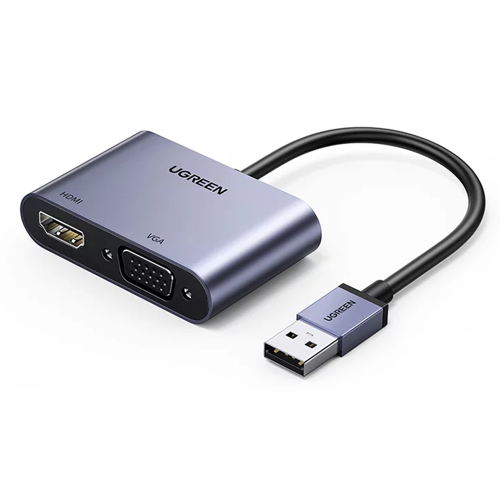 Док-станция UGREEN USB 3.0 to HDMI + VGA Converter (CM449)