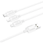 Кабель USB - microUSB/USB Type-C/Lightning, 1м, HOCO X74 White - 6931474767370