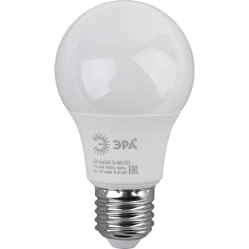 Светодиодная лампочка ЭРА STD LED A60-7W-840-E27 (7 Вт, E27) - Б0029820