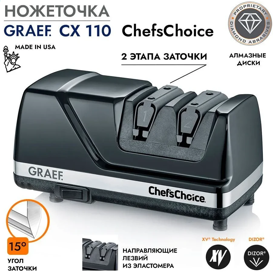 Ножеточка GRAEF CX110 Black - CX110DE - фото 2
