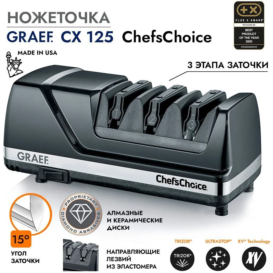 Ножеточка GRAEF CX125 Black - CX125DE - фото 2