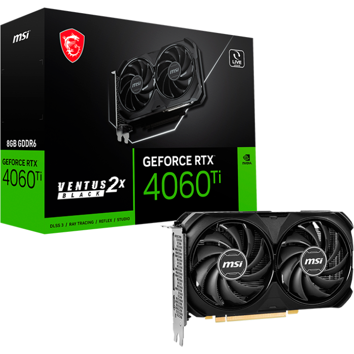 Видеокарта NVIDIA GeForce RTX 4060 Ti MSI 8Gb (RTX 4060 Ti VENTUS 2X BLACK 8G) - фото 5