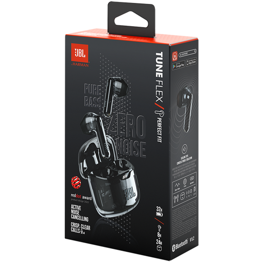 Гарнитура JBL Tune Flex Ghost Edition Black - JBLTFLEXGBLK - фото 9