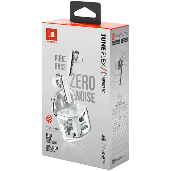 Гарнитура JBL Tune Flex Ghost Edition White - JBLTFLEXGWHT - фото 10