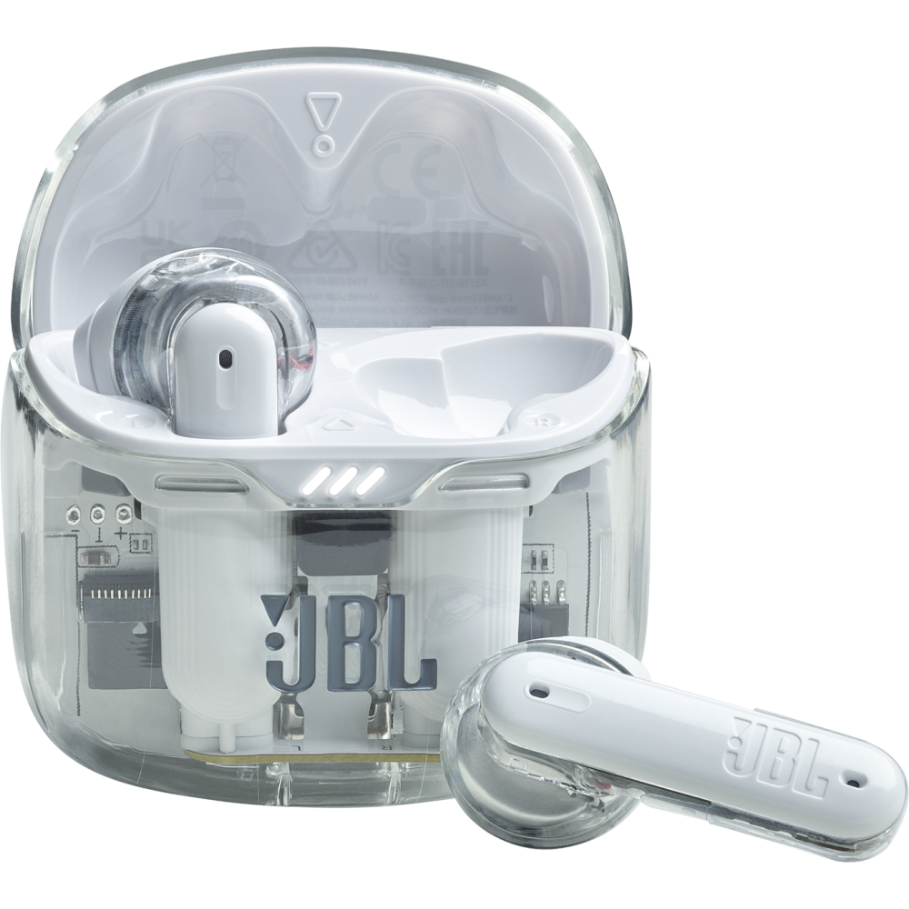 Гарнитура JBL Tune Flex Ghost Edition White - JBLTFLEXGWHT