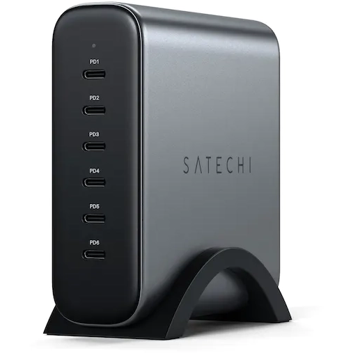 Сетевое зарядное устройство Satechi 200W USB-C 6-Port GaN Charger (ST-C200GM) - ST-C200GM-EU
