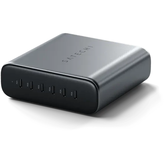Сетевое зарядное устройство Satechi 200W USB-C 6-Port GaN Charger (ST-C200GM) - ST-C200GM-EU - фото 2