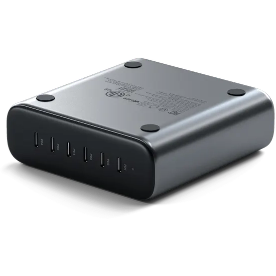 Сетевое зарядное устройство Satechi 200W USB-C 6-Port GaN Charger (ST-C200GM) - ST-C200GM-EU - фото 3