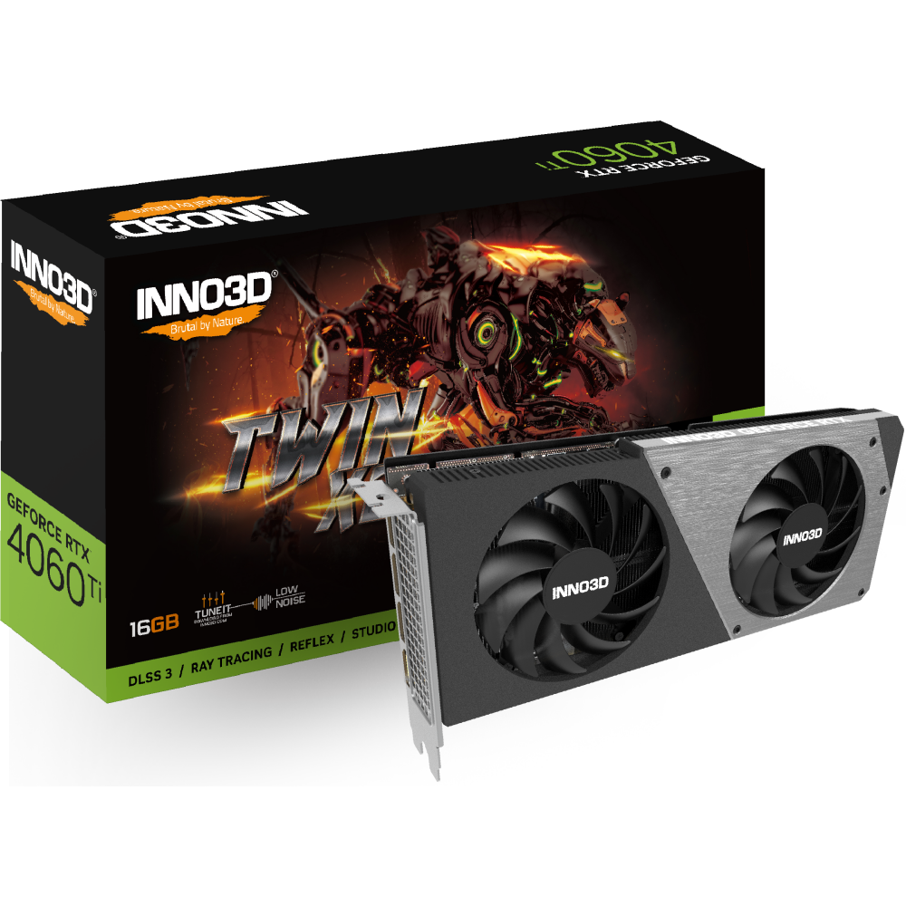 Видеокарта NVIDIA GeForce RTX 4060 Ti INNO3D Twin X2 16Gb (N406T2-16D6-178055N) - фото 2