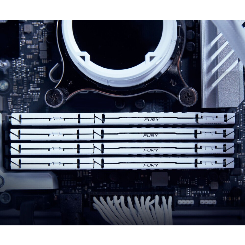 Оперативная память 128GB DDR5 5600MHz Kingston Fury Beast White (KF556C40BWK4-128) (4x32GB KIT) - фото 2