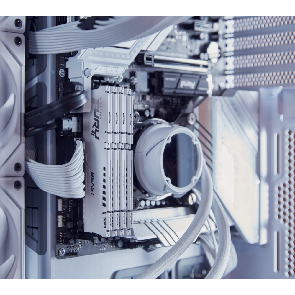 Оперативная память 128GB DDR5 5600MHz Kingston Fury Beast White (KF556C40BWK4-128) (4x32GB KIT) - фото 3