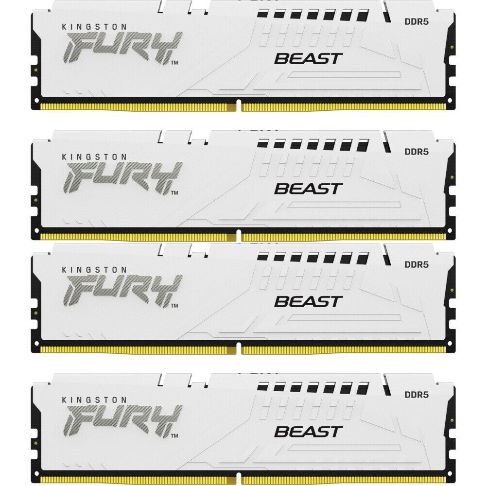 Оперативная память 128Gb DDR5 5200MHz Kingston Fury Beast White (KF552C40BWK4-128) (4x32Gb KIT)