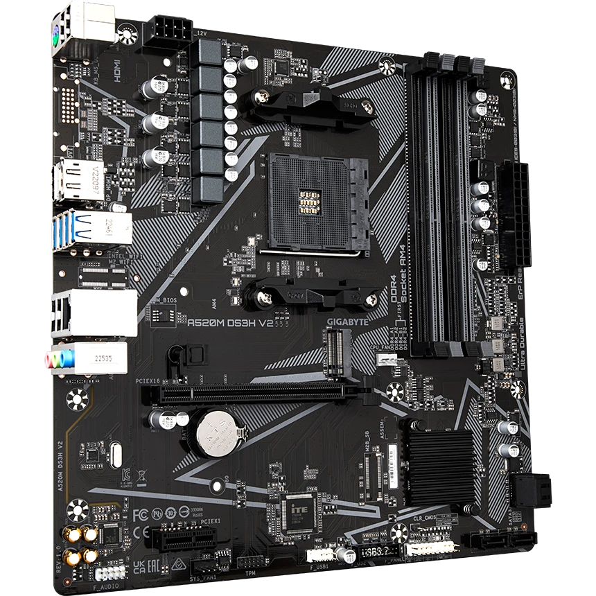 Материнская плата Gigabyte A520M DS3H V2 - фото 2