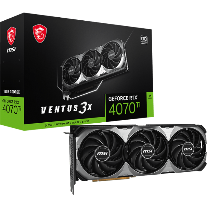 Видеокарта NVIDIA GeForce RTX 4070 Ti MSI 12Gb (RTX 4070 Ti VENTUS 3X E1 12G OC) - фото 7