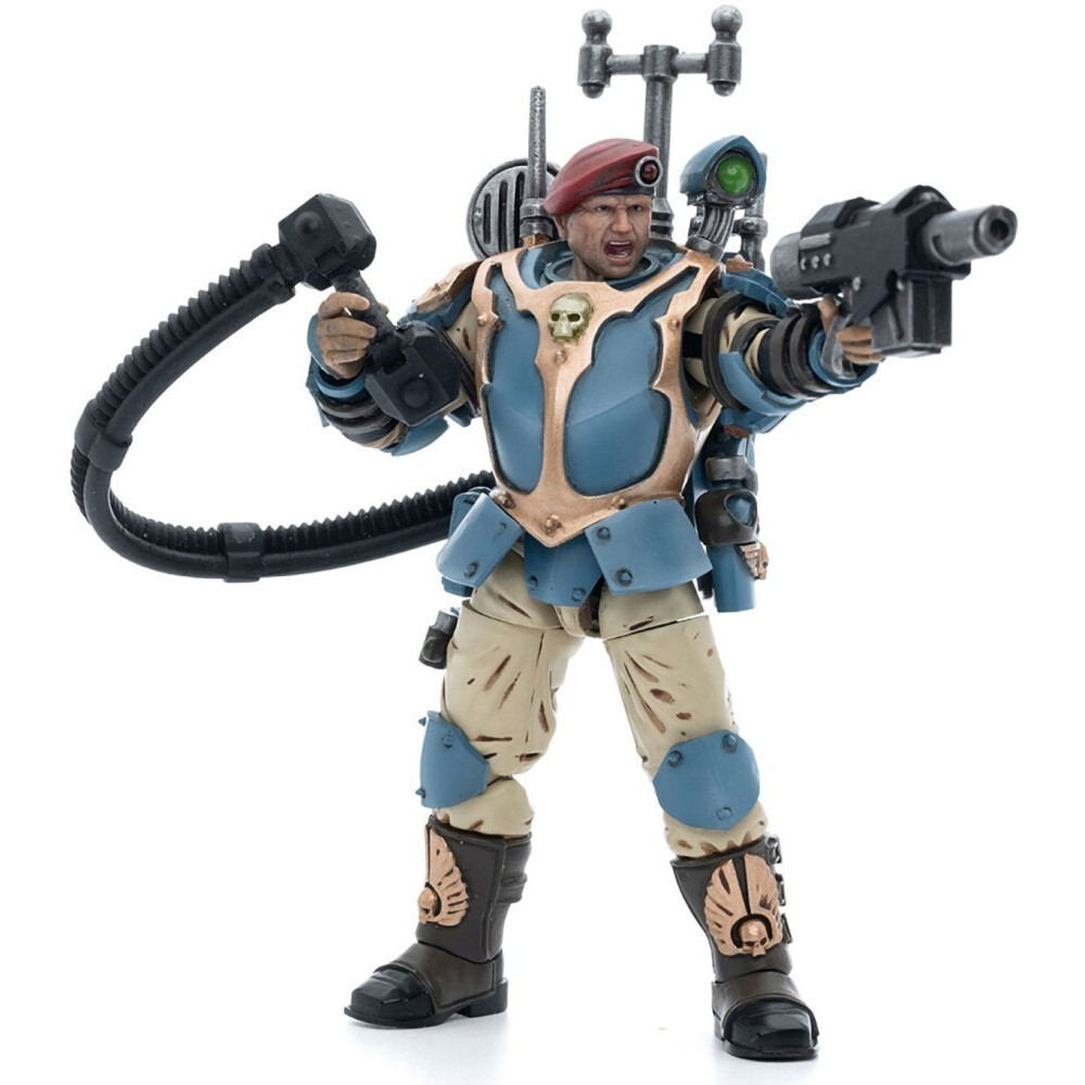 Фигурка JOYTOY Warhammer 40K Astra Militarum Tempestus Scions Command Squad 55th Kappic Eagles Vox Operator - JT5147 - фото 2