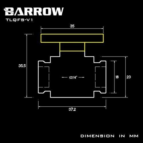Кран для СЖО Barrow TLQFS-V1 Black (BA2074) - фото 3
