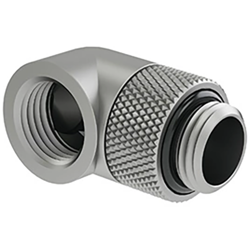 Угловой фитинг для СЖО Barrow TWT90-v2.5 White Silver (BA3165)