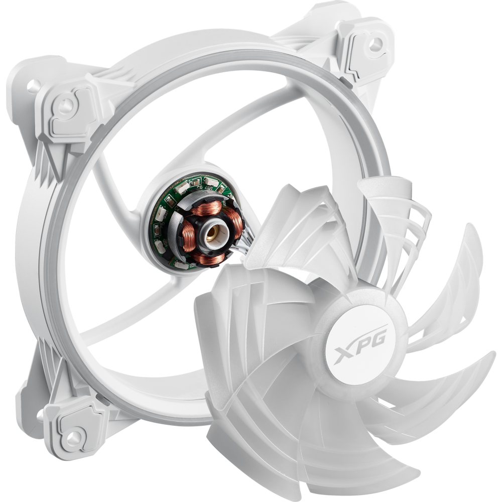 Вентилятор для корпуса ADATA XPG HURRICANE 120 PWM ARGB White - HURRICANE120ARGBPWM-WHCWW - фото 3
