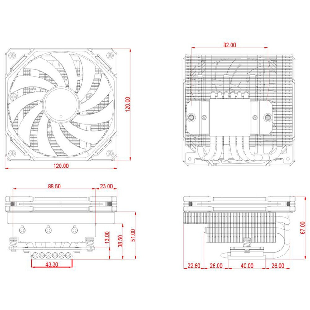 Кулер ID-COOLING IS-67-XT WHITE - фото 7