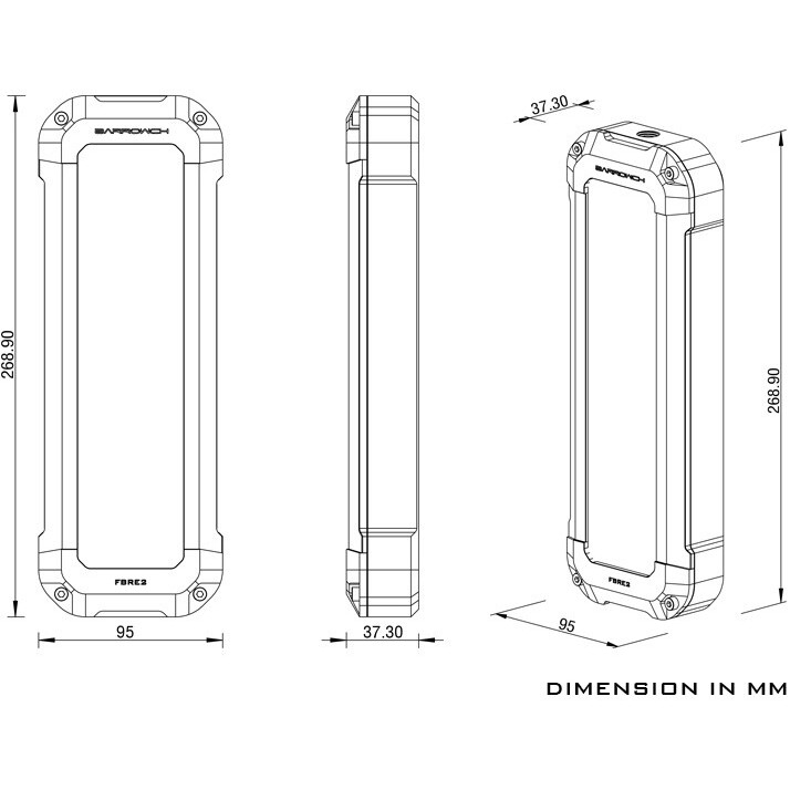 Резервуар для СЖО Barrowch FBRE2 Black (CH0977) - фото 3