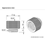 Прямой фитинг Barrow TNYZ-G10 Silver (BA1048)