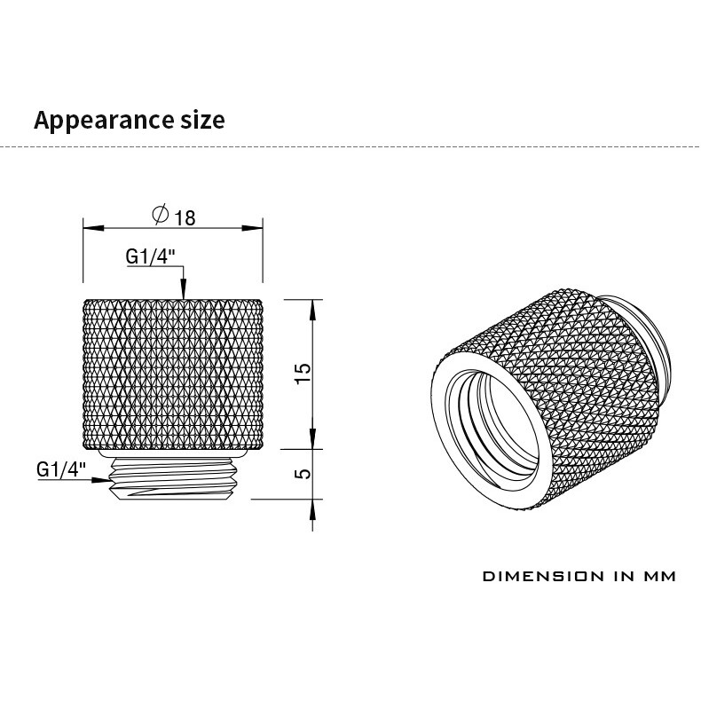 Прямой фитинг Barrow TNYZ-G15 Shiny Silver (BA1052) - фото 2