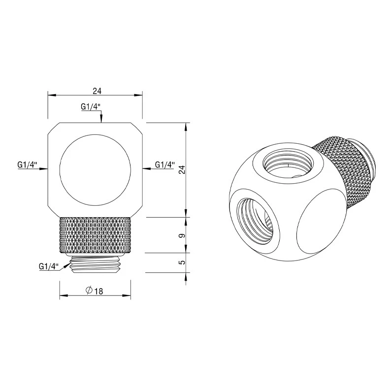 Разветвитель для СЖО Barrow TX4T-A01 White (BA0048) - фото 2