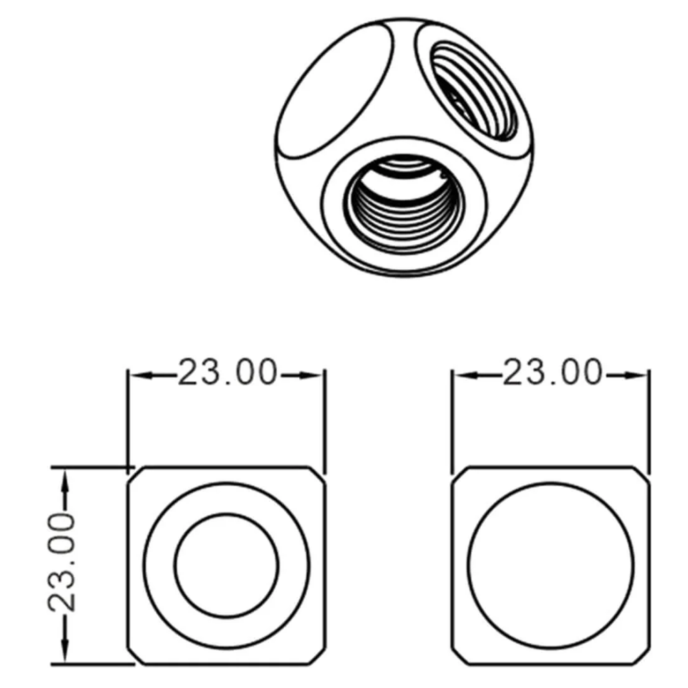 Разветвитель для СЖО Bykski B-TE3-X Gold (C10-0376) - фото 2