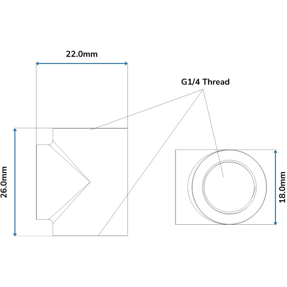 Разветвитель для СЖО Bykski CC-TE3DTSO-X-V2 Black (C10-0483) - фото 2