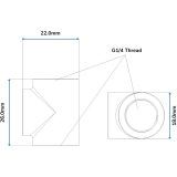 Разветвитель для СЖО Bykski CC-TE3DTSO-X-V2 Golden (C10-0486)